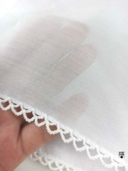 Платок однотонный хлопок крючок белый — изображение 4