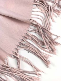 Двосторонній шарф палантин у горошок Cashmere рожевий - Зображення 5