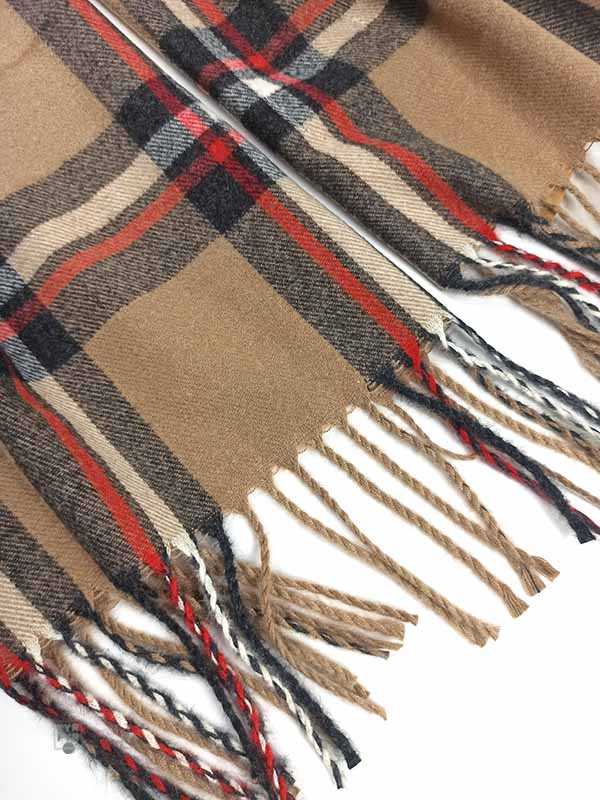 Теплий шарф Blended Cashmere клітина Барбері Кемел - Зображення 3
