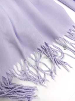 Палантини шарф кашеміровий однотонний Pashmina original лавандово-бузковий - Зображення 3