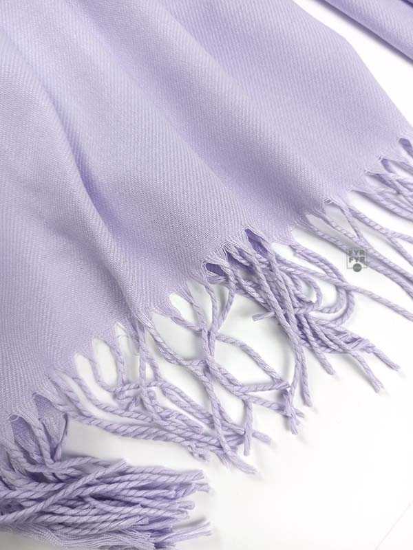 Палантини шарф кашеміровий однотонний Pashmina original лавандово-бузковий - Зображення 3