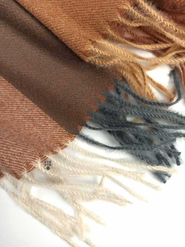 Палантин кашемир Pashmina Уэльс клетка коричневый/бежевый — изображение 5