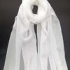 шовковий білий шарф