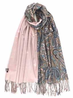 Двухсторонний палантин Cashmere Этро розовый-синий