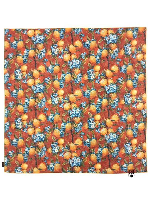 Платок Ashma Art Collection 105х105 двусторонний 100% шелк лимоны — изображение 3