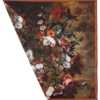 Платок Ashma Art Collection 105х105 двусторонний 100% шелк букет коричневый