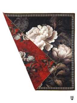 Платок Ashma Art Collection 105х105 двусторонний 100% шелк черный/красный
