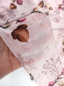 платки на голову розовые