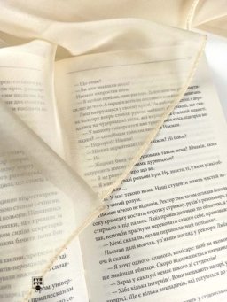 бежевий шифоновий шарф великий