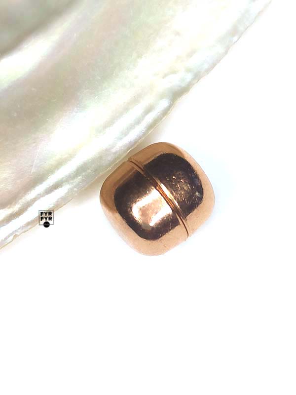 Магнитная брошь 12мм матовая металлик розовое золото