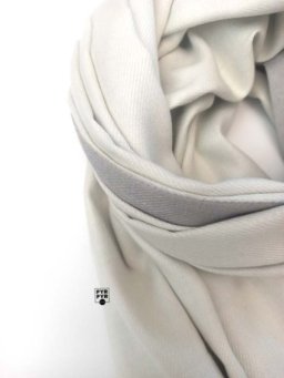 Палантин Cashmere двухсторонний белый-серый