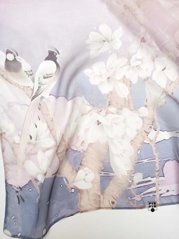 великий шифоновий шарф із 100% шовку