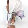 Платок тонкий хлопковый Angel 80х80 ажур бежевый