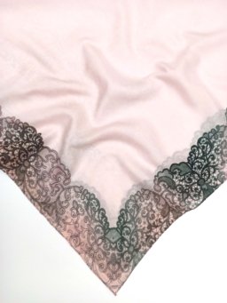 Платок тонкий хлопковый Angel 80х80 ажур нюд