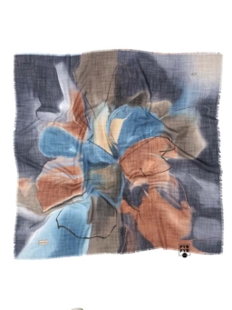 весенний льняной платок